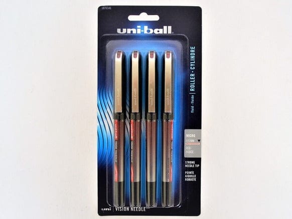 UNIBALL 4PK RED FLUID VISION PEN - Brantford Surplus