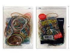 RUBBER BAND COLRED 75GRMS