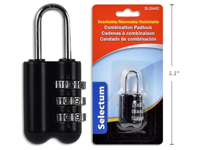 RESETABLE COMBINATION PADLOCK 3 LINE CODE - Brantford Surplus