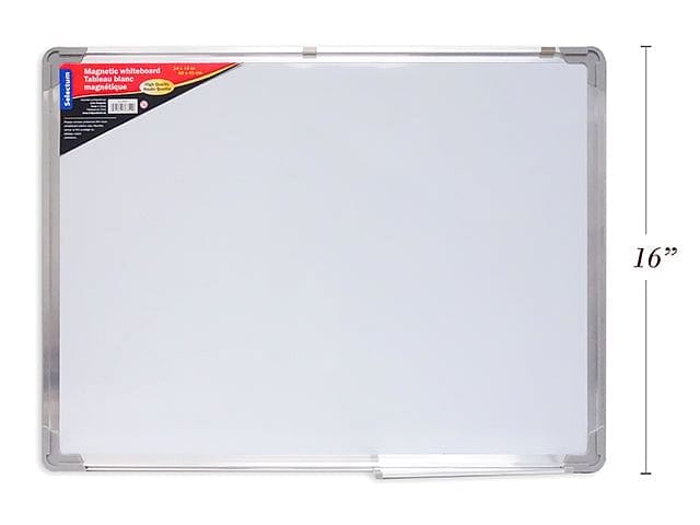 HIGH QUALITY MAG. WHITEBOARD 60X45CM (24X18" ) WITH TRAY FLIP ,ALUMINIUM BORDER, DOUBLE SIDED - Brantford Surplus