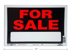 FOR SALE SIGN 8X12"        MADE IN USA