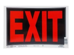 EXIT SIGN 8X12"        MADE IN USA