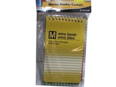 3Pack Memo Book 3"x5"  100 Pages


 Pack Coil Notebooks 3x5" 100 pages each pad