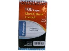 3x5" TopCoil Notebook  100pg.Assorted colors