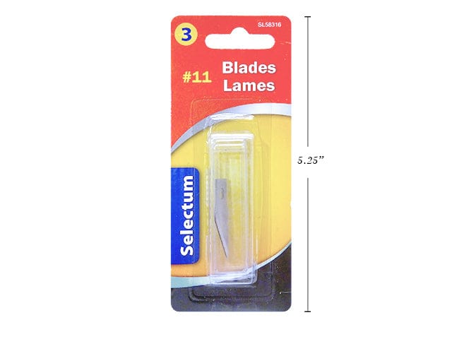 3 PC #11 REFILL BLADES FOR #1 PRECISION CUTTER IN PLASTIC CASE ( FITS ALL A' HANDLES) - Brantford Surplus