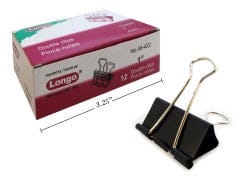 DOUBLE CLIPS; 25MM 1" (1415)  BOX OF 12.