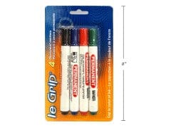 4 PERM.MARKERS BLISTERED     ASST CLRS