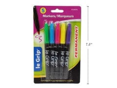 5 PERMANENT MARKERS BLISTERD 5 DIFFERENT COLORS