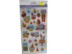 3D Puffy Stickers Owl Celebrations