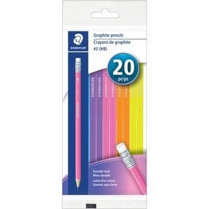 STAEDTLER 20PK NEON HB PENCILS - Brantford Surplus