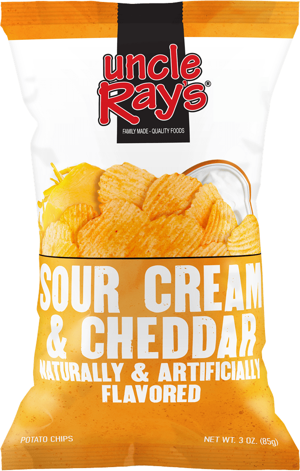 Chips Uncle Ray's Cheddar & Sour Cream 130g.