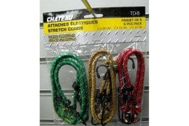 Bungee Cords 6pc/pk Asst Colours And Sizes