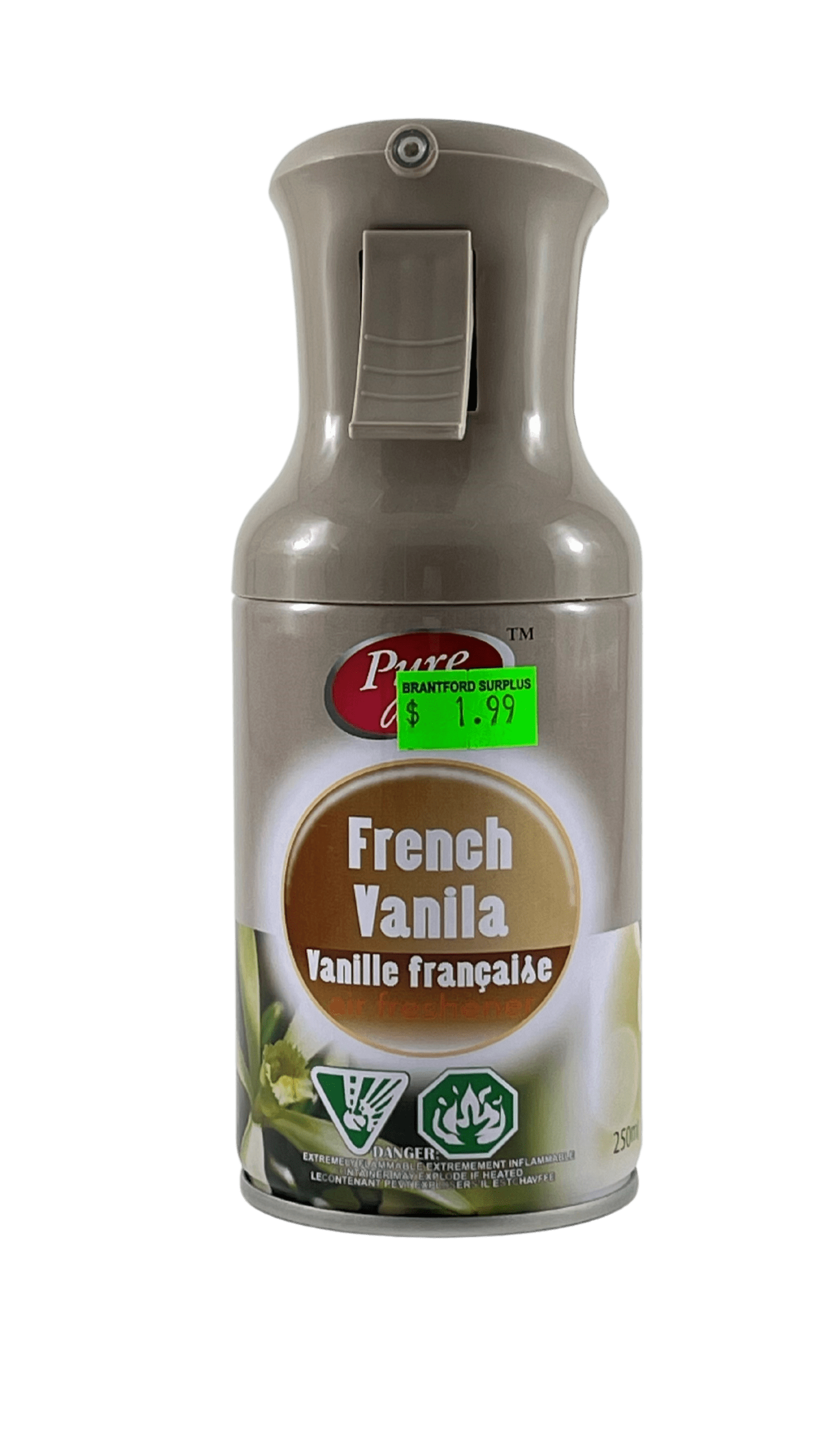 Pure Air Trigger Spray Freshener French Vanilla 250ml. - Brantford Surplus