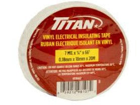 TITAN WHITE P.V.C. ELECTRICAL TAPE 18mm x 20m - Brantford Surplus