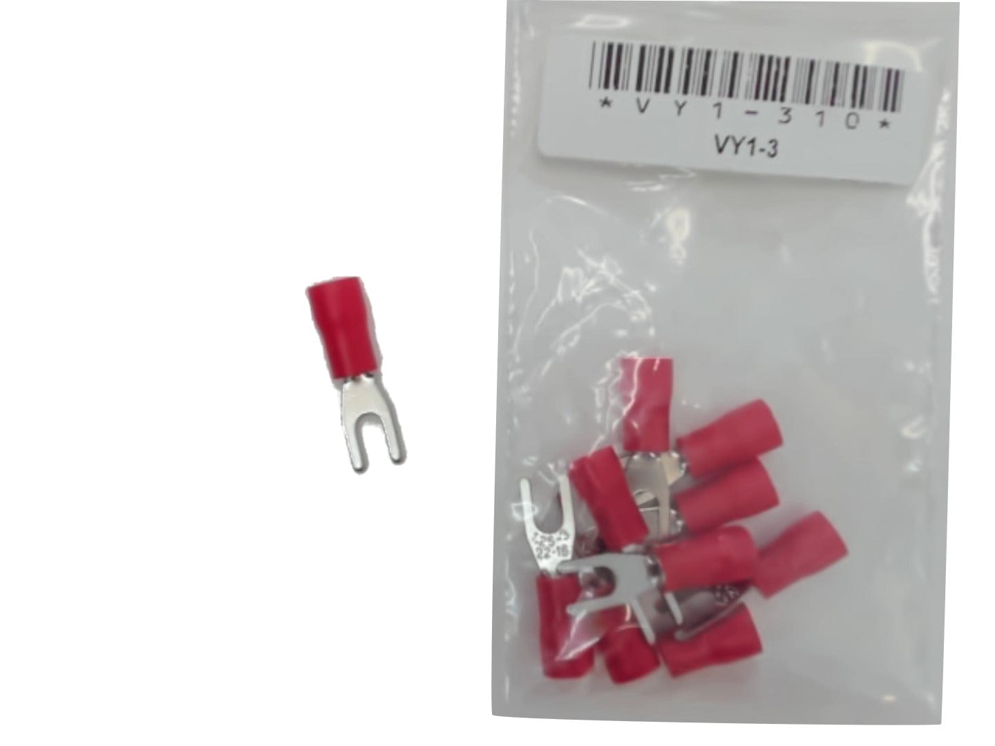 Terminal Insulated Fork Type Stud Size 6 bag of 10 - Brantford Surplus