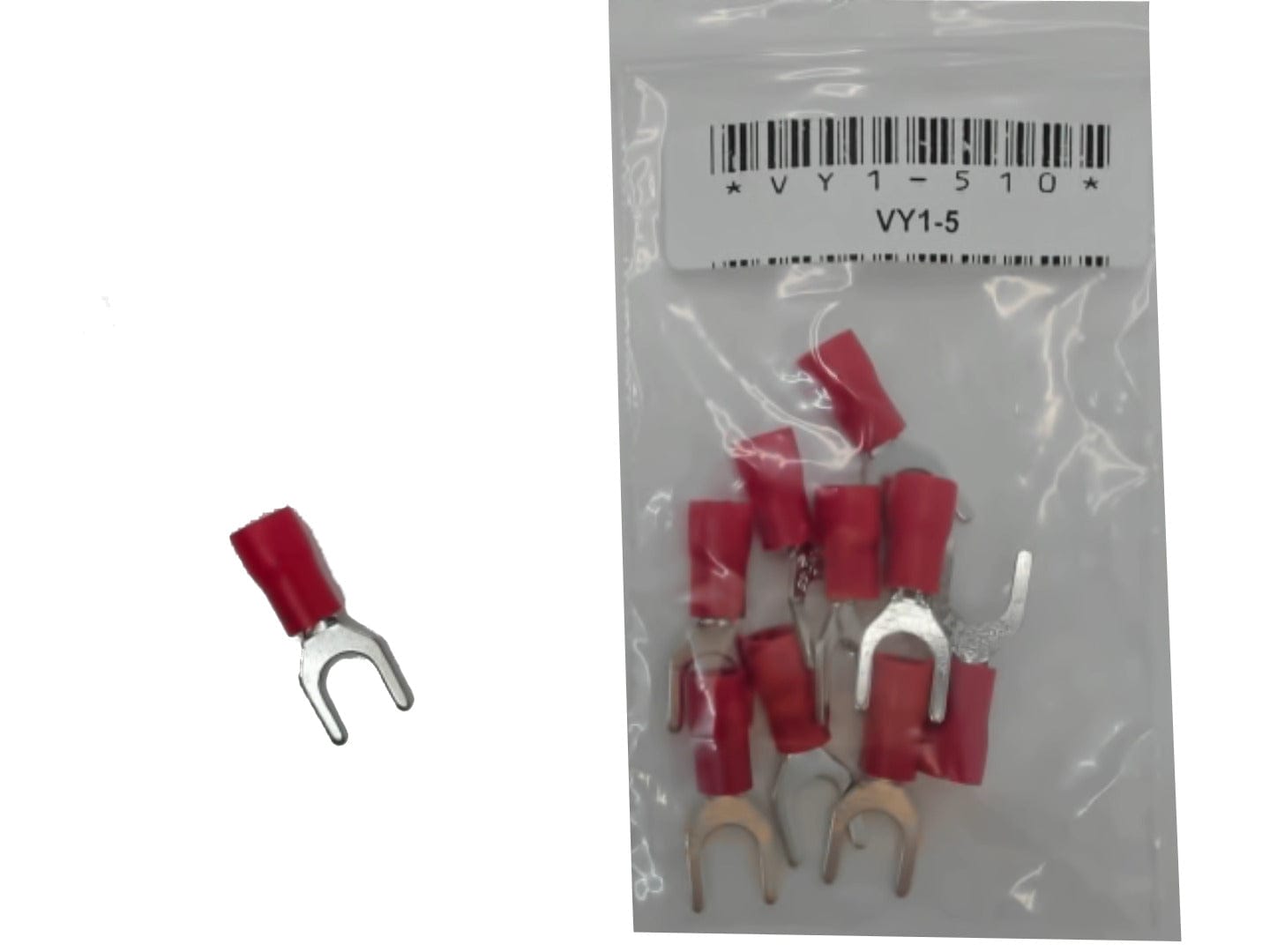 Terminal Insulated Fork Type Stud Size 10 bag of 10 - Brantford Surplus