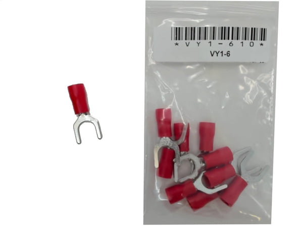 Terminal Insulated Fork Type Stud Size 1/4" bag of 10