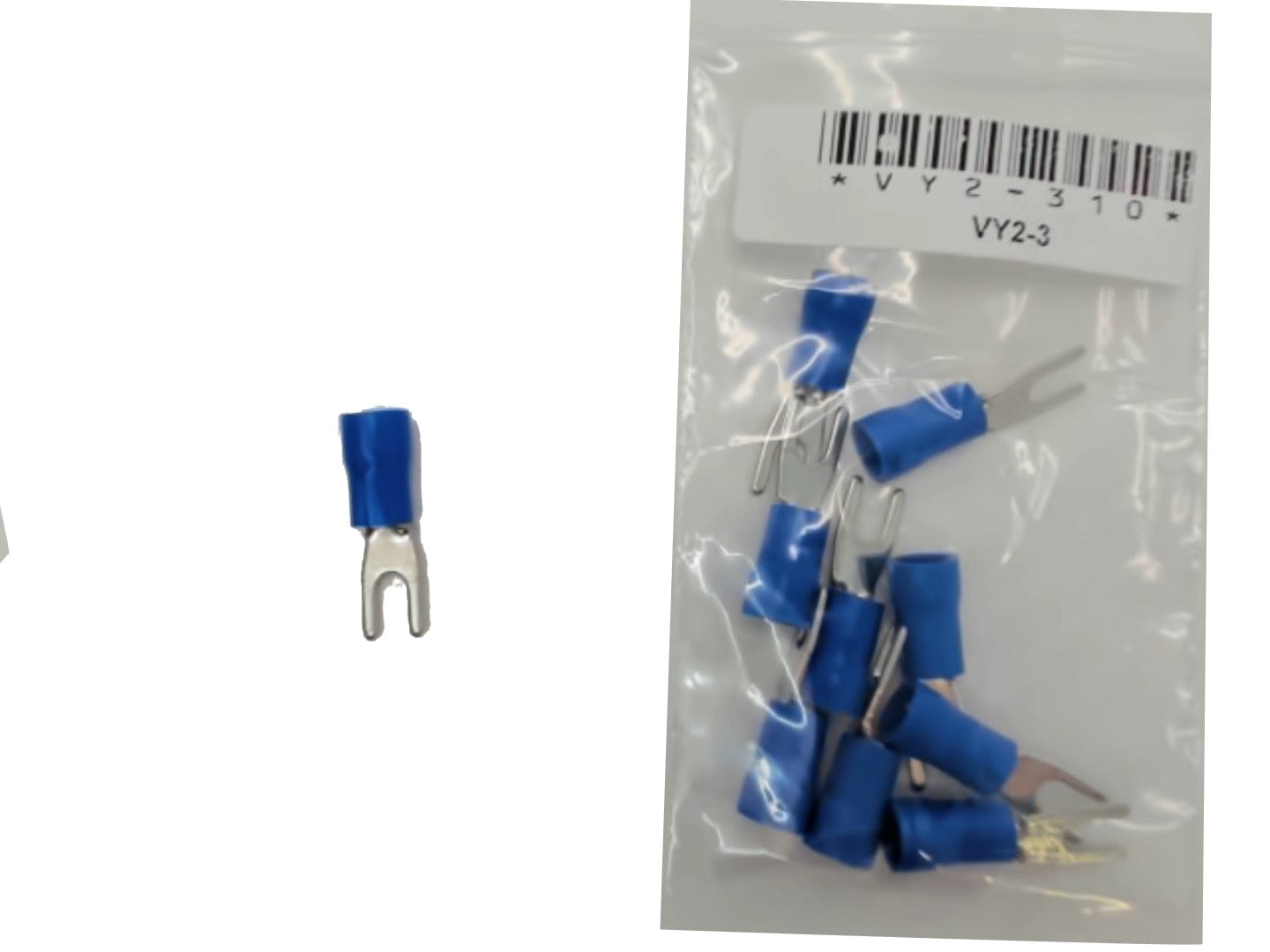 Terminal Insulated Fork Type Stud Size 6 bag of 10 - Brantford Surplus