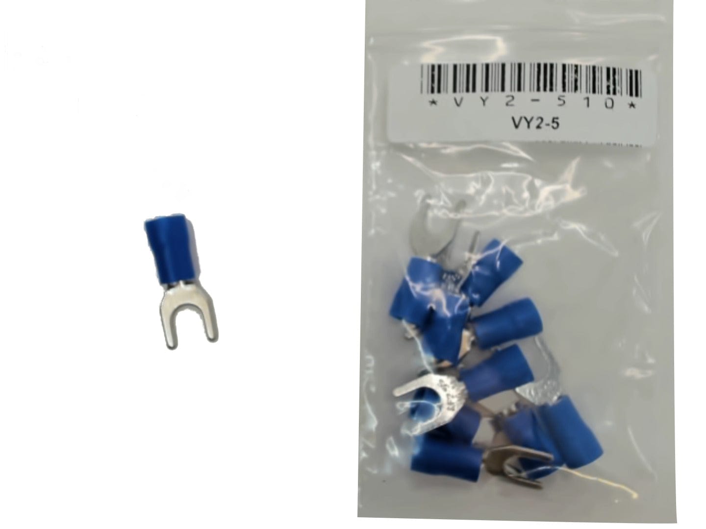 Terminal Insulated Fork Type Stud Size 10 bag of 10 - Brantford Surplus