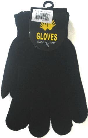 Chenille Gloves Black - Brantford Surplus