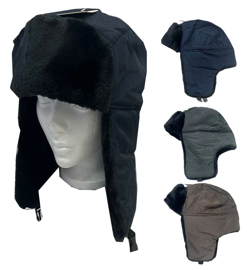 Hats PVC with Fur at Front Asst