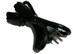 Power cord y adaptor 16 gauge 13 amp 3 prong