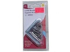 Corner Brackets 1 - 1/2" 4pcs. Set w/ screws - Brantford Surplus