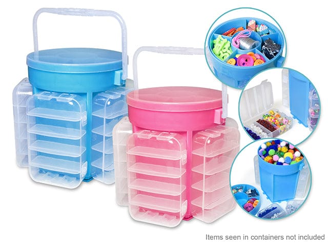 Craft Storage: 5.2x5.9 inch Storage - Organizing Bucket with 5 Snap - on Org Boxes - Brantford Surplus