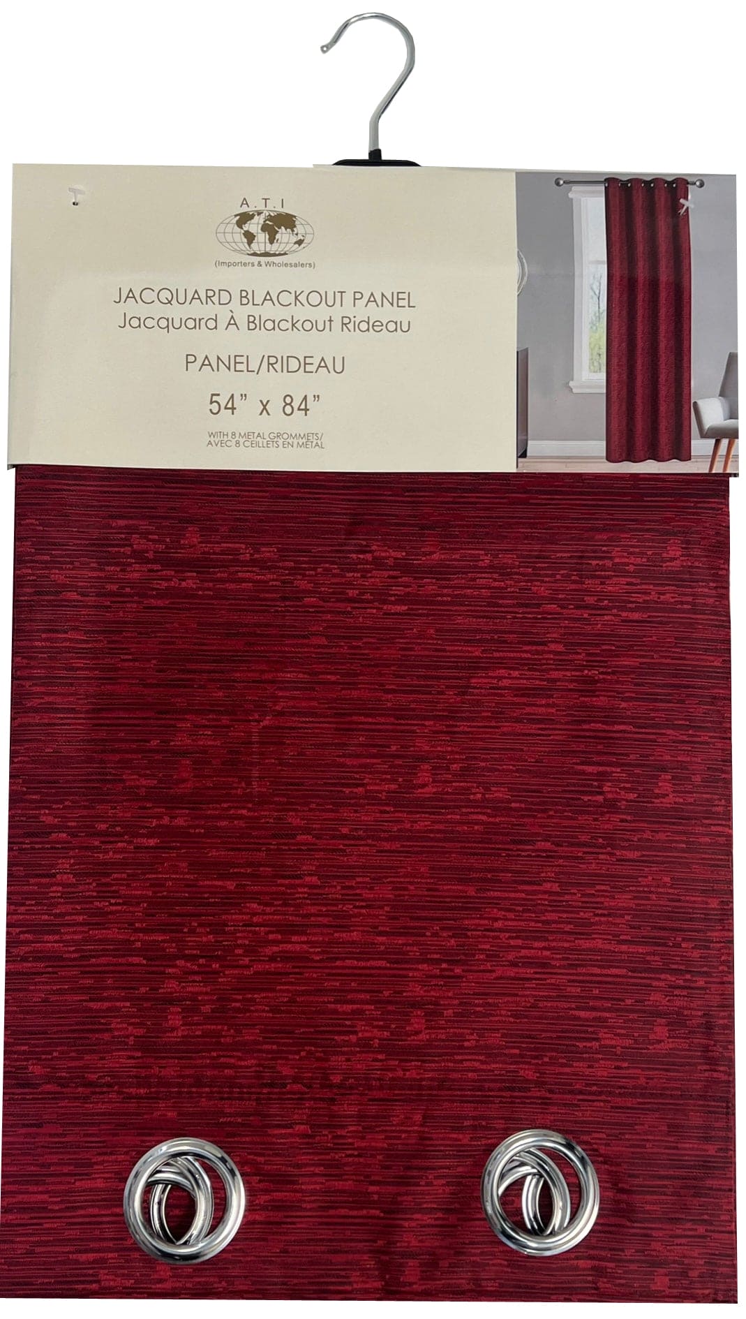 Curtains 54X84"Jcqrd Burg - Blackout - Brantford Surplus