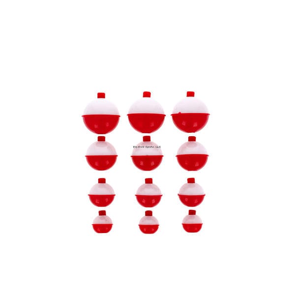 Eagle Claw Q07030 - 001 Round Snap - On Plastic Floats, Red/ White - Brantford Surplus