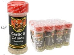 Garlic Lemon Seasoning 143g V. Gold - each sold individually - Brantford Surplus