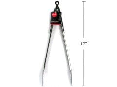 L.GOURMET, 16" S/S TONGS W/ RUBBER CUSHION & PU - Brantford Surplus