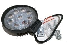 Light round LED 12V DC 24 watt 11.5cm aluminum housing steel bracket - Brantford Surplus