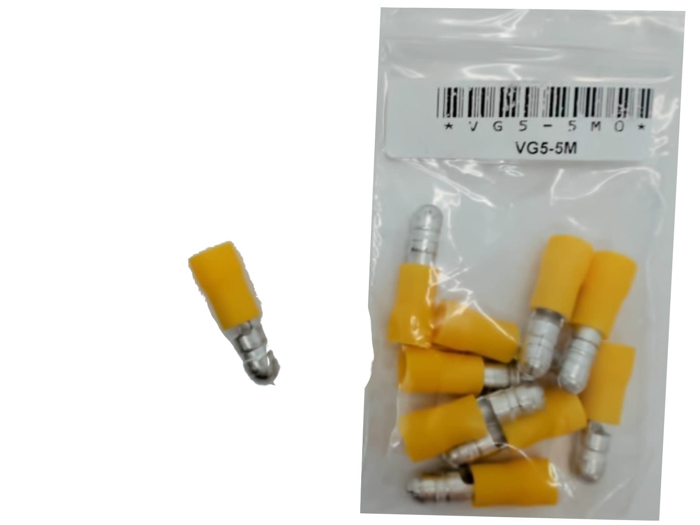 Male Bullet Crimp Terminal 5 / 0.195 bag of 10 - Brantford Surplus