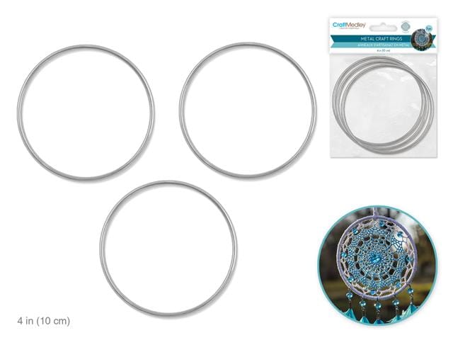 Metal Rings: 4" 3pc Silver Galvanized - Brantford Surplus