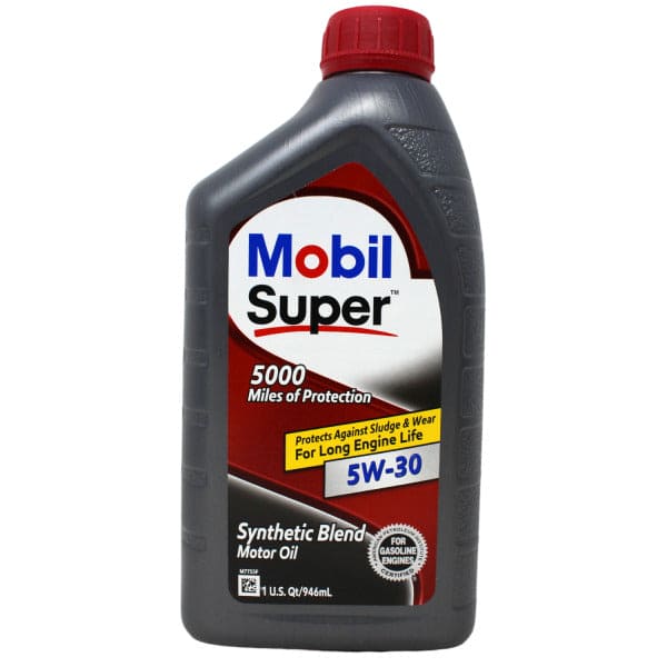 MOBIL 5000 SUPER 5W - 30 1 quart 946ml - Brantford Surplus