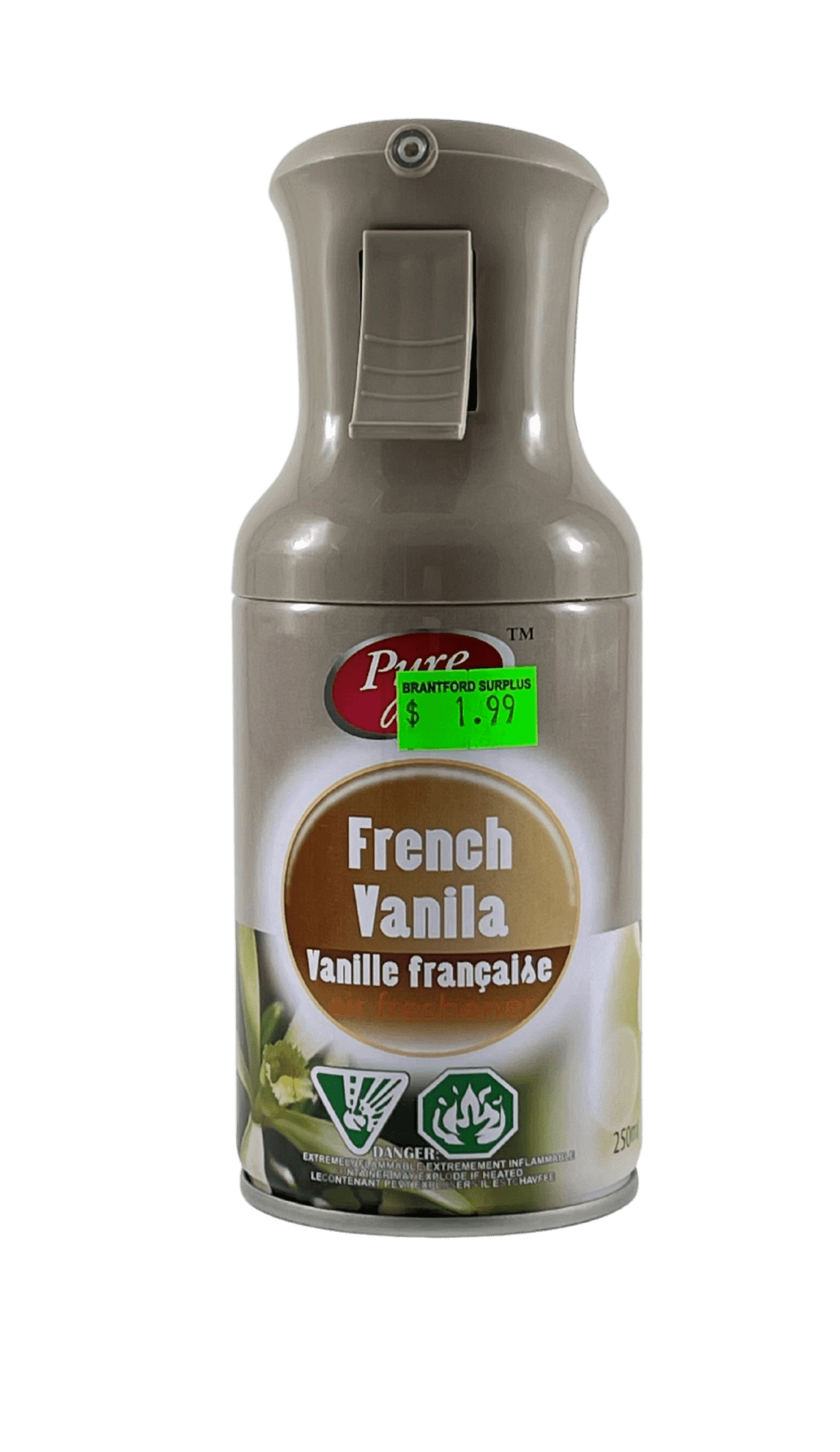 Pure Air Trigger Spray Freshener French Vanilla 250ml.x12 - Brantford Surplus