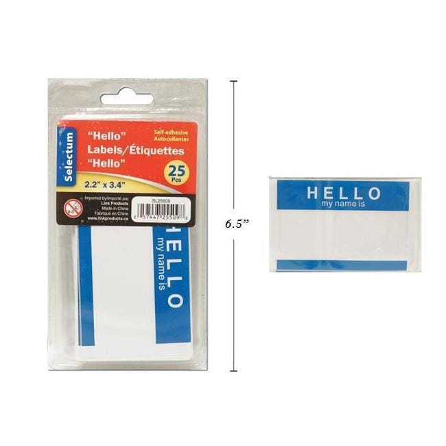 "HELLO MY NAME IS" LABEL BLUE 25/PK
