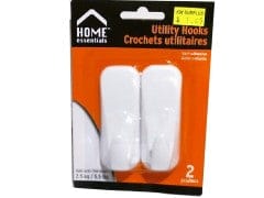 Self - adhesive Utility Hook2 pack 2 pack Utility Hook 2 Pack Utility Hook - Brantford Surplus