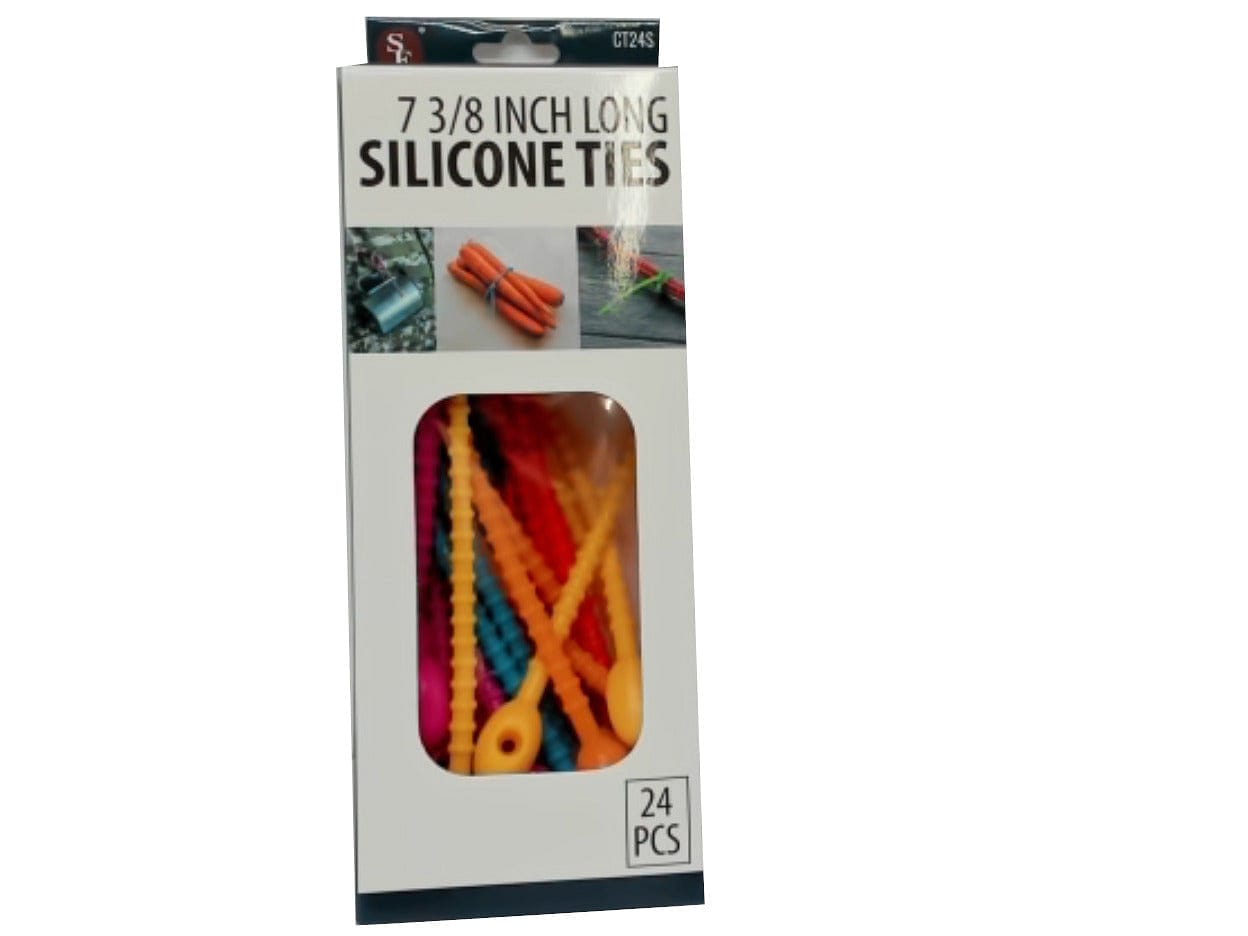 Silicone Ties 7 - 3/8" 24pk. Ass't Colours (or $0.49ea) - Brantford Surplus