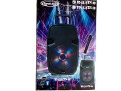 Speaker box 15 inch active battery 250W BT USB FM SD mic and remote included - Brantford Surplus