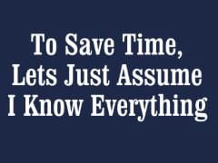 T-Shirt with print - Assume I Know - L - Brantford Surplus