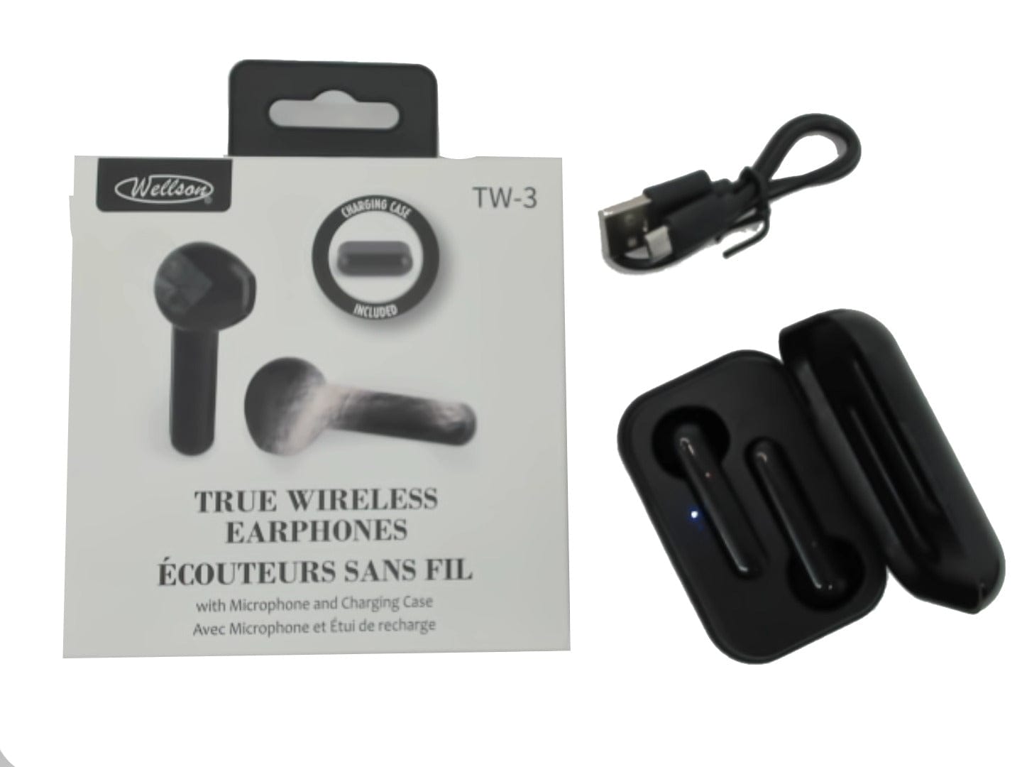 True wireless earbuds - black - Brantford Surplus