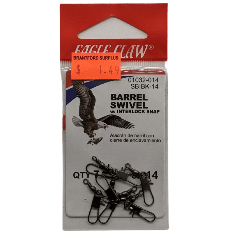 Eagle Claw - Barrel Swivel w/ Safety Snap